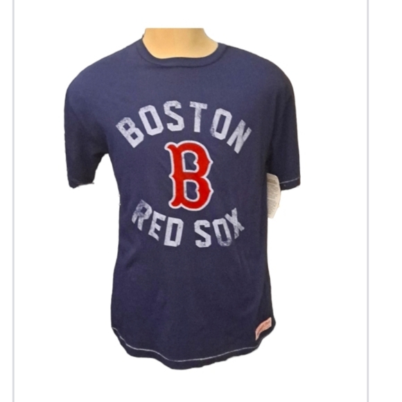 NWT Boston B Red Sox faded Blue T Shirt - Picture 1 of 6